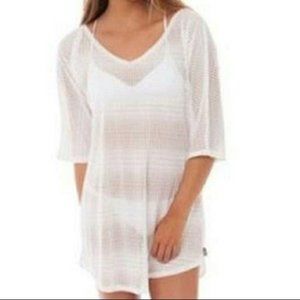 O'NEILL White Mesh Swim Cover Up Size XL